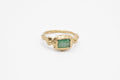 Ore ring - 9k gold with emerald - READY TO SHIP