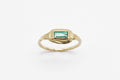 Tudor ring - 14k gold and emerald - READY TO SHIP