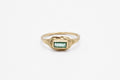 Tudor ring - 14k gold and emerald - READY TO SHIP