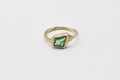 Geometric Emerald Signet Ring #3 - 10k gold