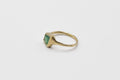 Geometric Emerald Signet Ring #3 - 10k gold