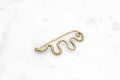 Snake Safety Pin - Brass