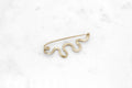 Snake Safety Pin - Brass