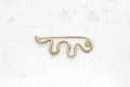 Snake Safety Pin - Brass