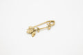 Flower Stem Safety Pin - Brass