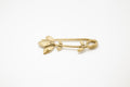 Flower Stem Safety Pin - Brass