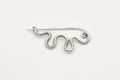 Snake Safety Pin - Silver