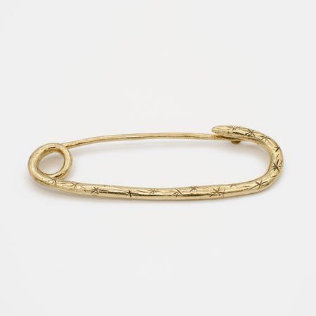 Starry Safety Pin - Brass