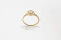 Laude Ring - 14k gold with round salt & pepper diamond - Ready to Ship
