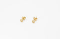 Hex Studs - 14k Gold with Diamonds