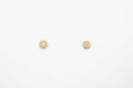 Hex Studs - 14k Gold with Diamonds