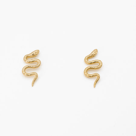 Tiny snake studs - gold
