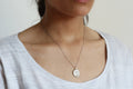 Saint Jude medallion necklace - silver