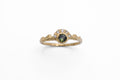 Ore Crowned ring - 14k Gold with sapphire & white diamonds - Ready to ship