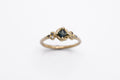 Haven ring - 9k gold with sapphire & diamonds - Ready to ship