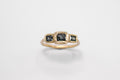 Path Ring - Rectangular version - 14k Gold with sapphires - Second