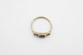 Path Ring - Rectangular version - 14k Gold with sapphires - Second