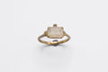 Julian ring - 10k gold with opal and salt and pepper diamond - Ready to Ship