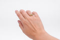 Lace ring - 14k gold with green sapphire - READY TO SHIP