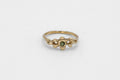 Lace ring - 14k gold with green sapphire - READY TO SHIP