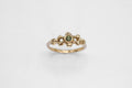 Lace ring - 14k gold with green sapphire - READY TO SHIP