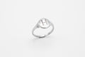 Round Engravable signet ring - Silver