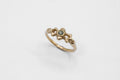 Lace ring - 14k gold with green sapphire - READY TO SHIP