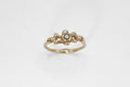 Lace ring - 14k gold with green sapphire - READY TO SHIP