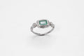 Ore ring - silver with emerald - READY TO SHIP