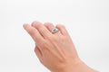 Ore ring - silver with emerald - READY TO SHIP