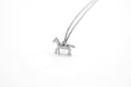 Tiny horse necklace - silver