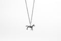 Tiny horse necklace - silver