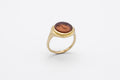 Face signet ring - Second - 10k gold and Hessonite Garnet - Ready to ship
