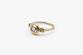 Sommer ring - gold with moonstone & diamonds