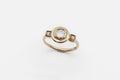Sommer ring - gold with moonstone & diamonds