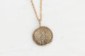 Saint Jude medallion necklace - gold