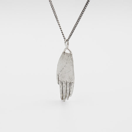 Hand amulet necklace - silver