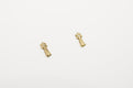 Shooting Star Studs - Gold with diamonds