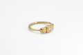 Path Ring - 10k gold with salt & pepper diamonds - Ready to ship