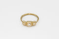 Path Ring - 10k gold with salt & pepper diamonds - Ready to ship