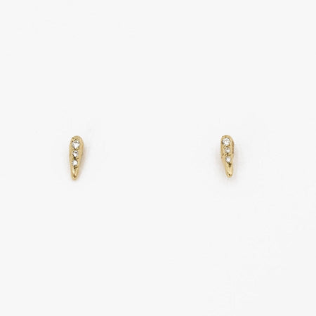 Thorn Studs - Gold with diamonds