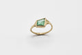 Geometric Emerald Signet Ring #3 - 10k gold