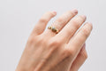 Ore ring - Gold with salt & pepper diamond