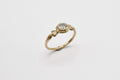 Amo ring - 14k gold with salt & pepper diamond