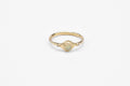 Vita ring - 10k gold with opal and diamonds - READY TO SHIP