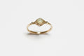 Vita ring - 10k gold with opal and diamonds - READY TO SHIP