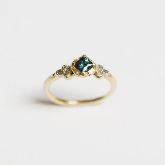 Haven ring - 14k gold with sapphire & diamonds