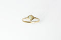 Vita ring - 10k gold with opal and diamonds - READY TO SHIP