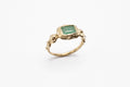 Ore ring - 9k gold with emerald
