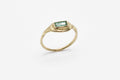 Tudor ring - 14k gold and emerald - READY TO SHIP